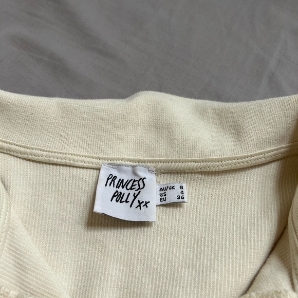 Princess Polly Cream Button Down Shirt - Picture 3 of 3